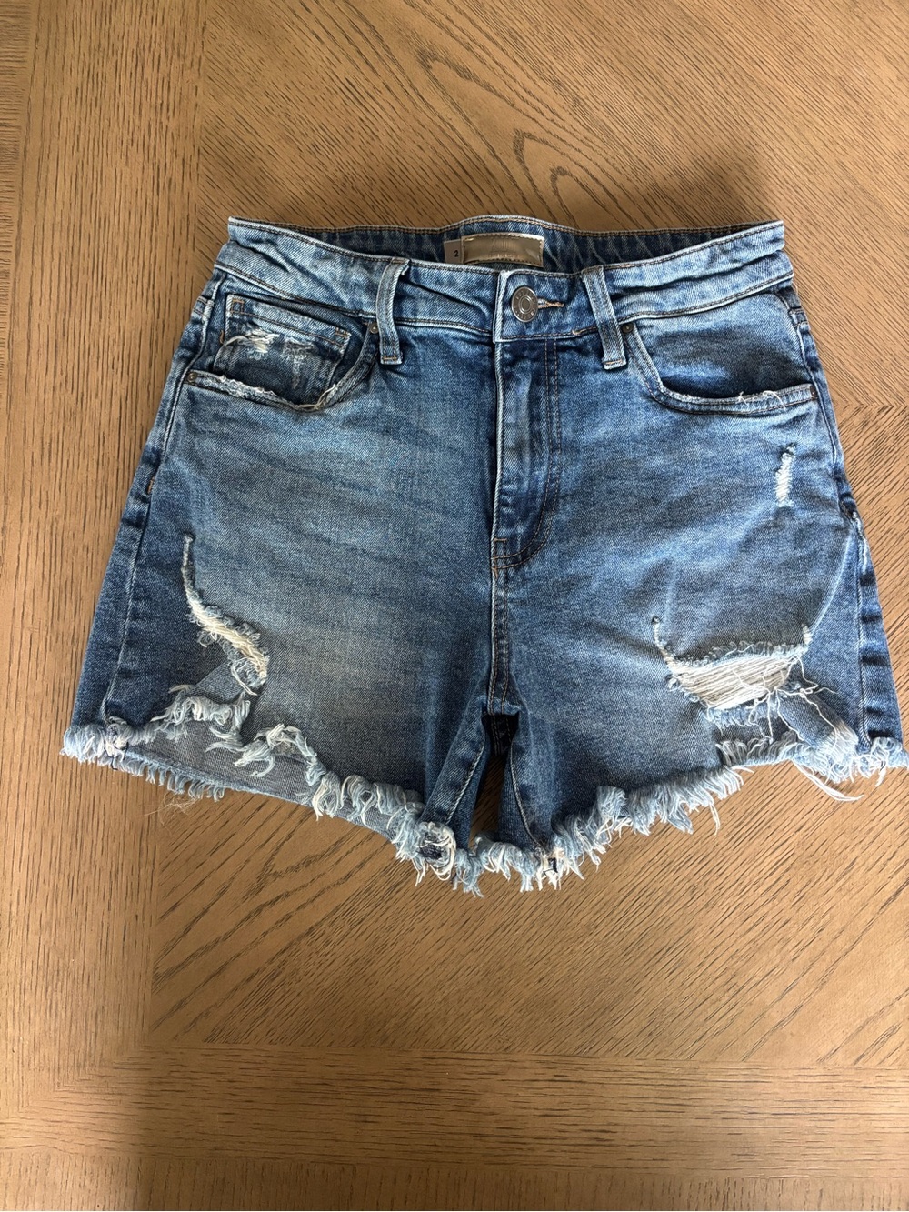 Kut from the Kloth Distressed Denim Shorts - Blue